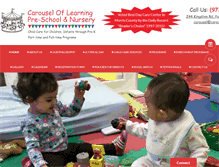Tablet Screenshot of carouseloflearningnj.com